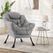 Comfy Sherpa Accent Chair with Head Pillow for Living Room or Bedroom